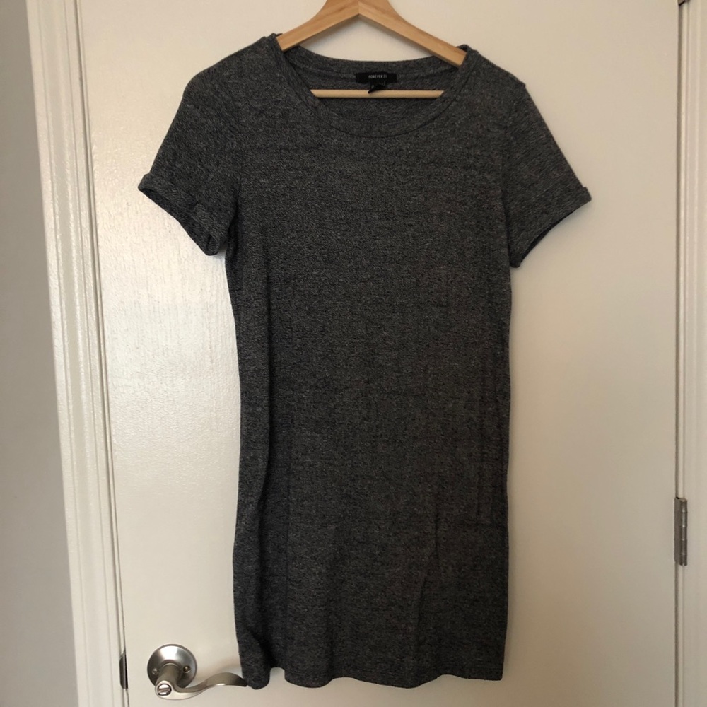 Forever 21 charcoal t-shirt dress